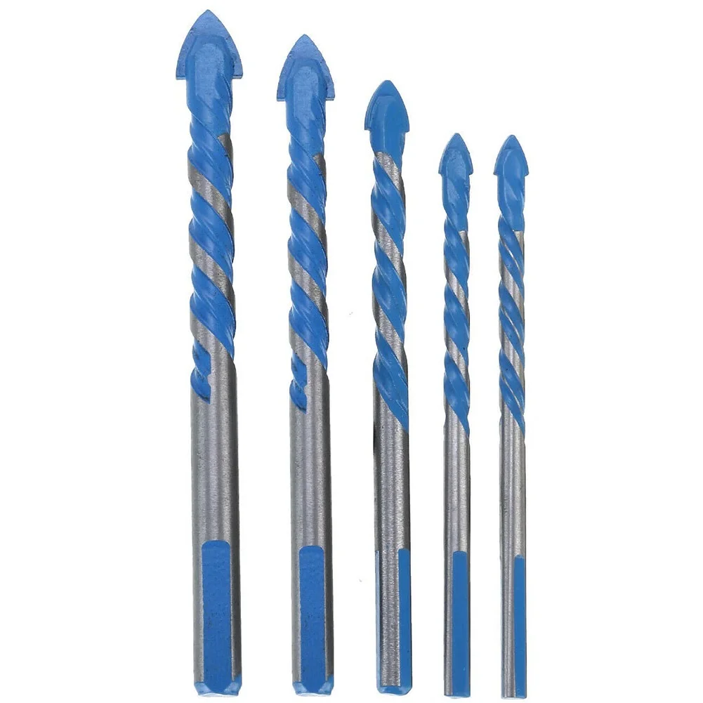 

5PCS Triangle Drill Bits Hard Alloy For Ceramic Tile Glass Brick Wall Wood Triangle Handle Tool Holder Drill Bit