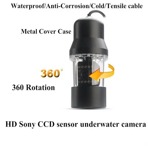 Поворот на 360 градусов для подводной рыбалки CCTV с кабелем 20 м