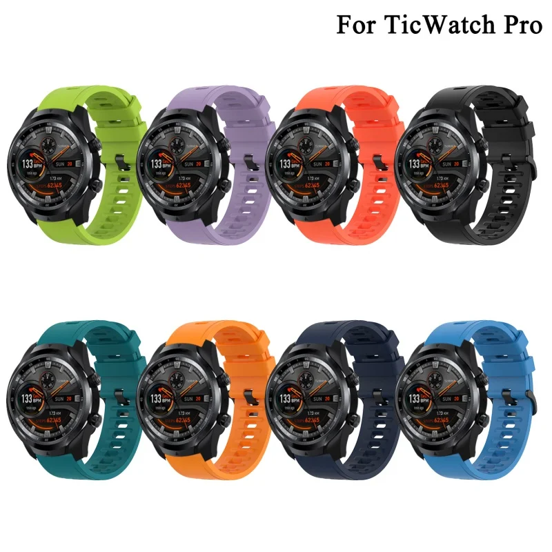 

Wrist Band For Ticwatch Pro 3 Ultra GPS Strap For Ticwatch Pro X 2020 4G/LTE GTX E2 S2 Silicone Bracelet Belt Watch Accessories
