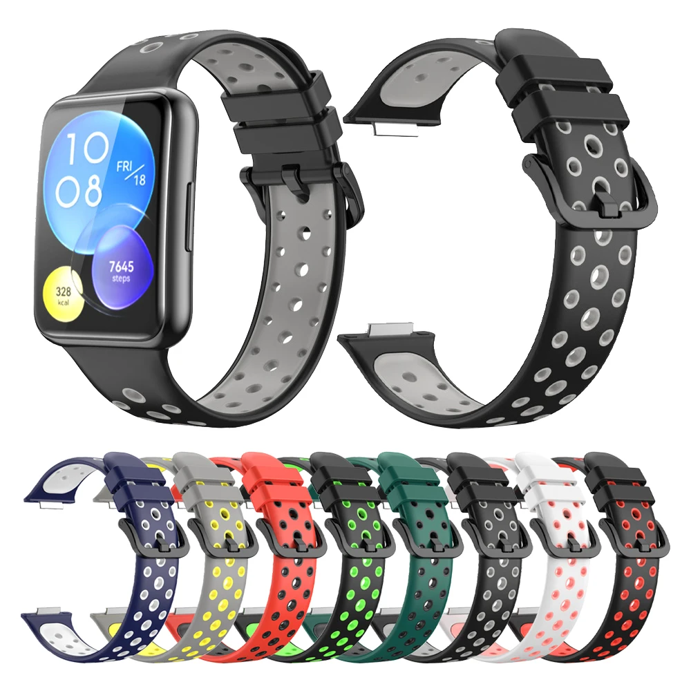 

Colorful Silicone Sport Band For Huawei Watch Fit2 Strap For Huawei fit2 2022 Wristband Replace Bracelet Watchbands Accessories