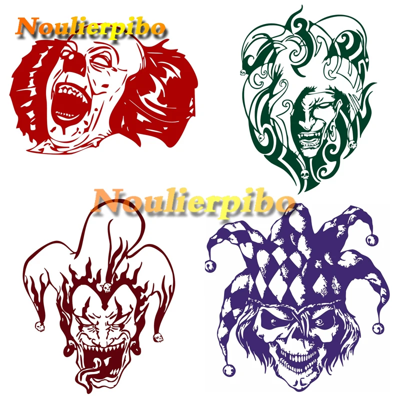 

Horror Car Sticker Jester Skull Evil Clown Circus Sticker Vinyl Waterproof Decal Car Truck Laptop Window Bumper Sticker