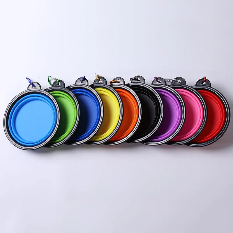 

Silicone dog bowl pet supplies foldable portable cat and dog food utensils outdoor bowl supplies pet food bowl