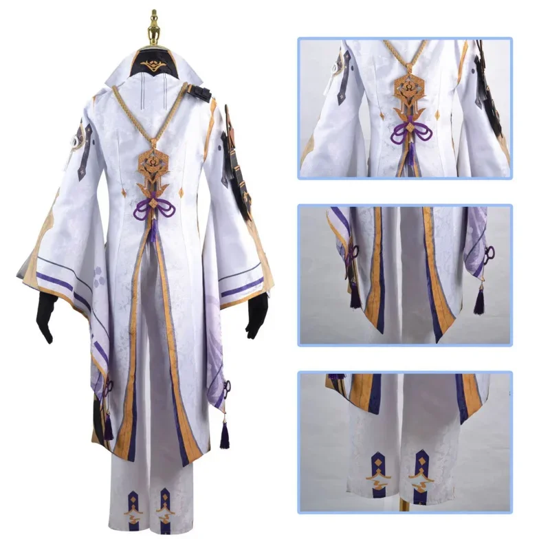 Cosjie Game Genshin Impact Камисато Аято Косплей Костюм Парик Аяка Брат Хэллоуин Вечеринка