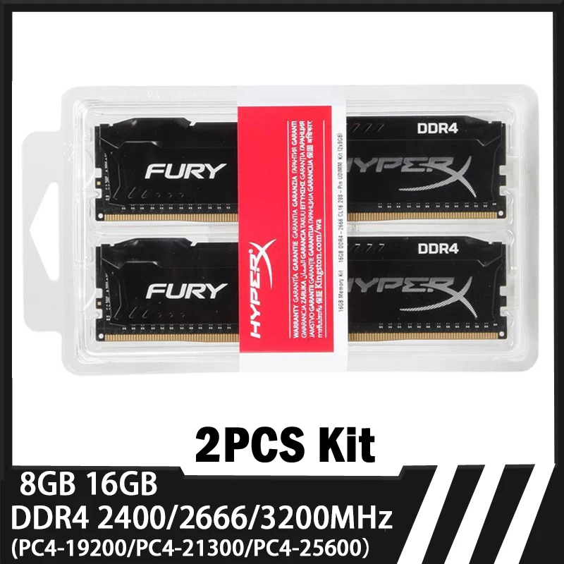 HyperX Память DDR4 ОЗУ 16 Гб 2x8 ГБ 32 ГБ 2x16 Гб комплект 3200 2400 2666 МГц память для настольного компьютера 288pin 1,2 V PC4-25600 21300 19200 DIMM RAM s