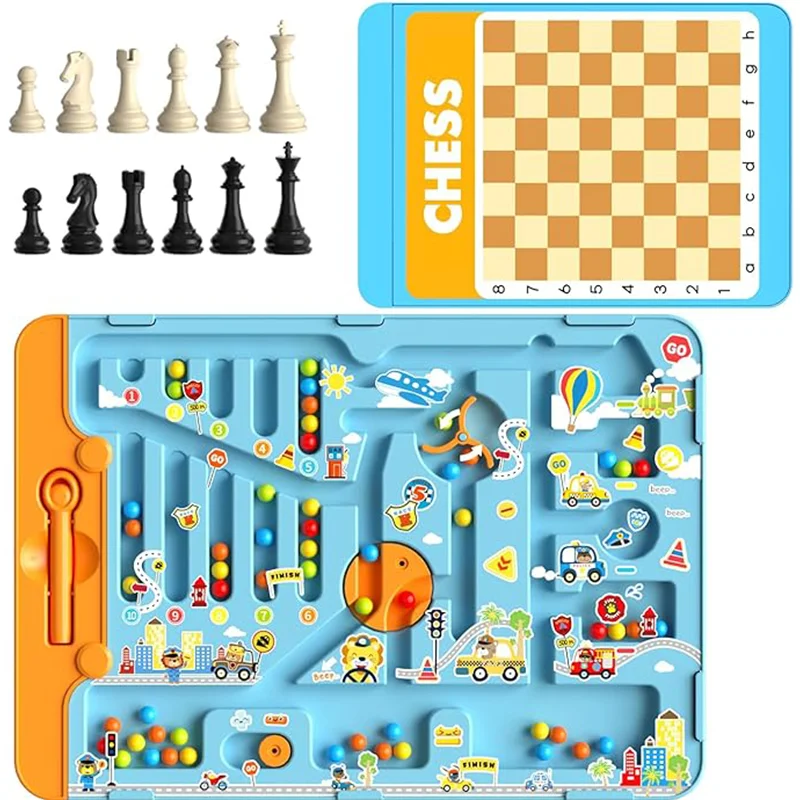 Магнитная сортировка лабиринтов шахматы 2 в 1 настольная игра Монтессори для