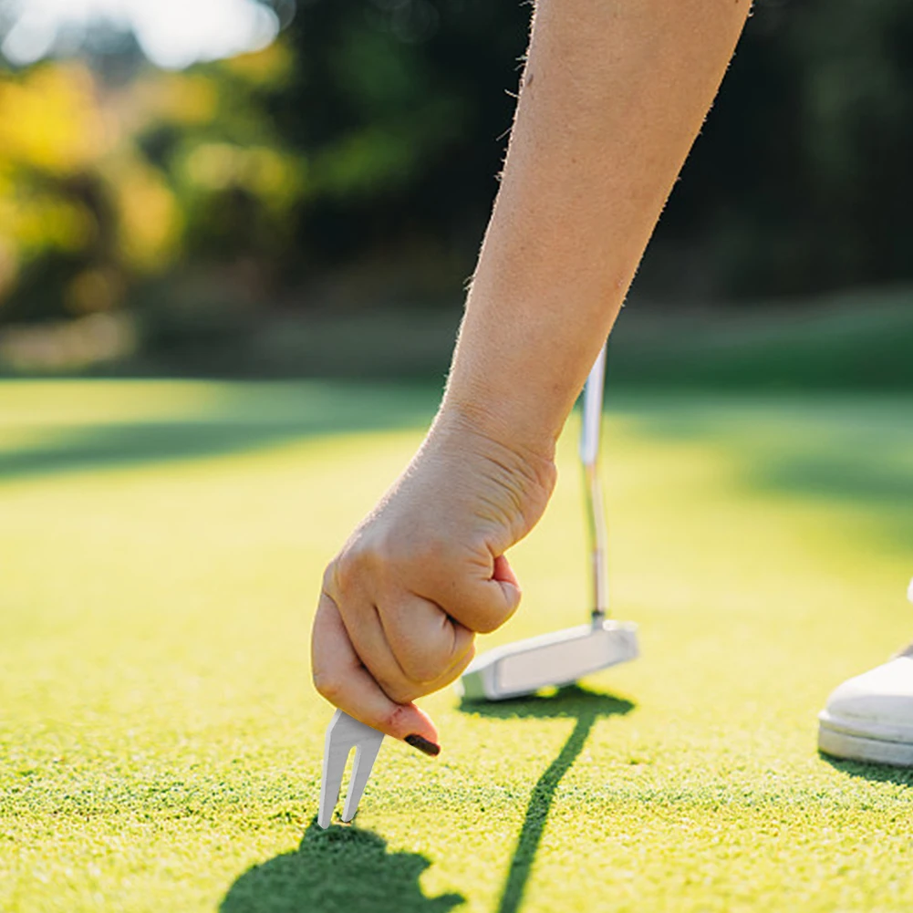 Инструмент для ремонта Divot гольфа зеленая вилка портативный уличный очиститель
