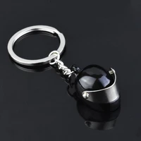 metal helmet key chain fashion stereo motorcycle helmets safety auto bag car key ring keychain jewelry gifts