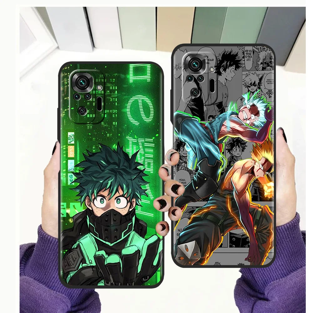 

My Hero Academia Luxury Case For Redmi Note 11 Pro 10 9 9s 8 8T 7 Pro K40 Gaming 9A 9C 8 8A Pro Plus 5G Silicone Shell Funda TPU
