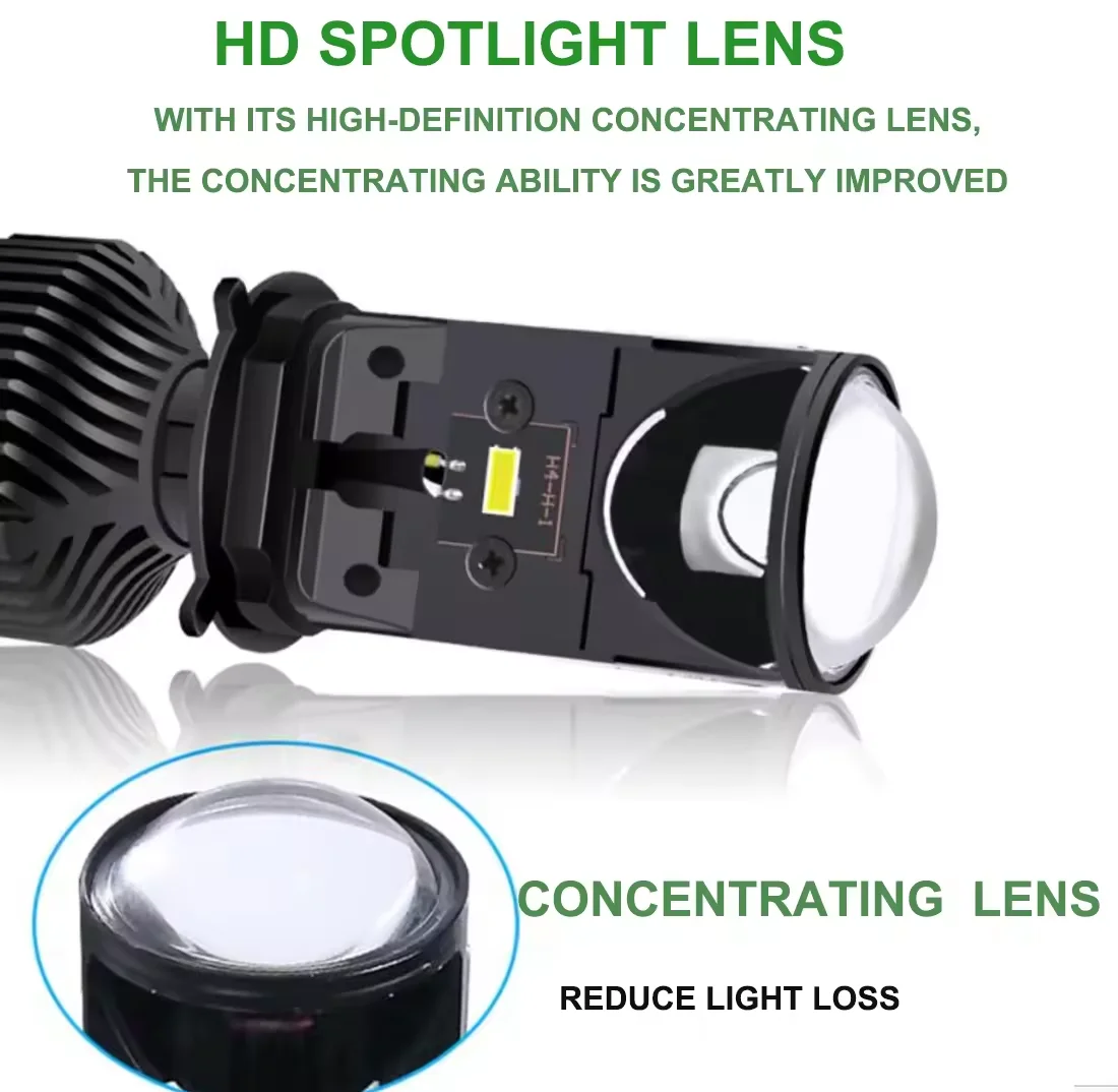 Супер яркая мини-линза Y6 H4 6500k Лазерная лампа для автомобильной фары 100 Вт лм