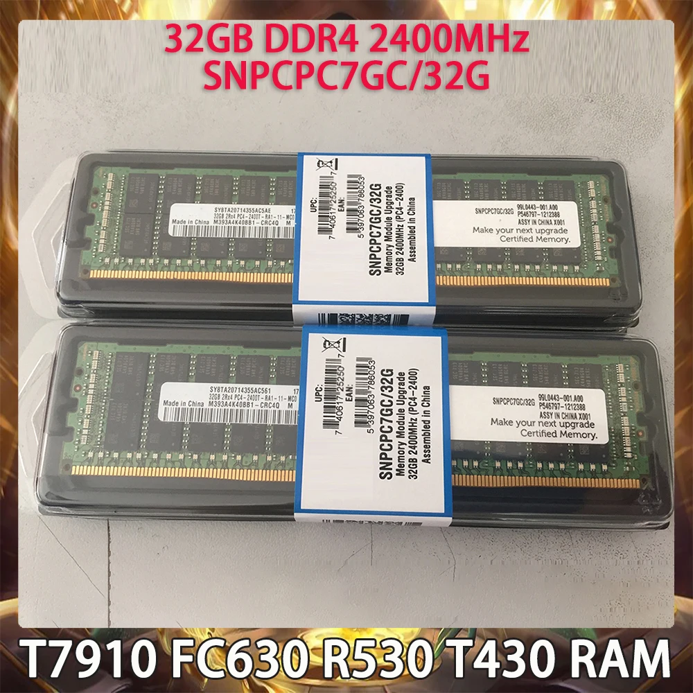 1 шт. 32 ГБ DDR4 2400 МГц SNPCPC7GC/32G ОЗУ для серверной памяти DELL T7910 FC630 R530 T430
