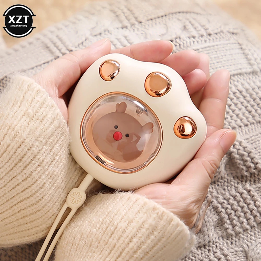 

Cute Cat Paw Hand Warmer 1200mAh/2400mah USB Rechargeable Portable Winter Keep Warm Gadget Pocket Mini Electric Heater