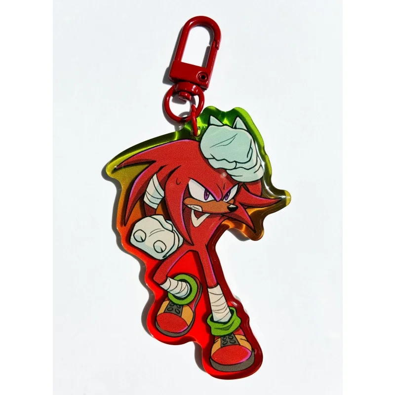 Фото Акриловый брелок Sonic Tails Knuckles Shadow Amy Rouge Blaze Silver Tangle Whisper 5 см, переливающийся, разноцветный, с крючком, подарок по игре Sonic №5