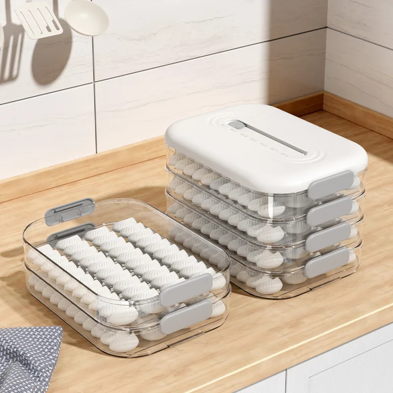 

Organizer Kitchen Accessories Dumpling Storage Box Food Container Refrigerator Fresh Box Home Food Grade Dumpling Freezer Box