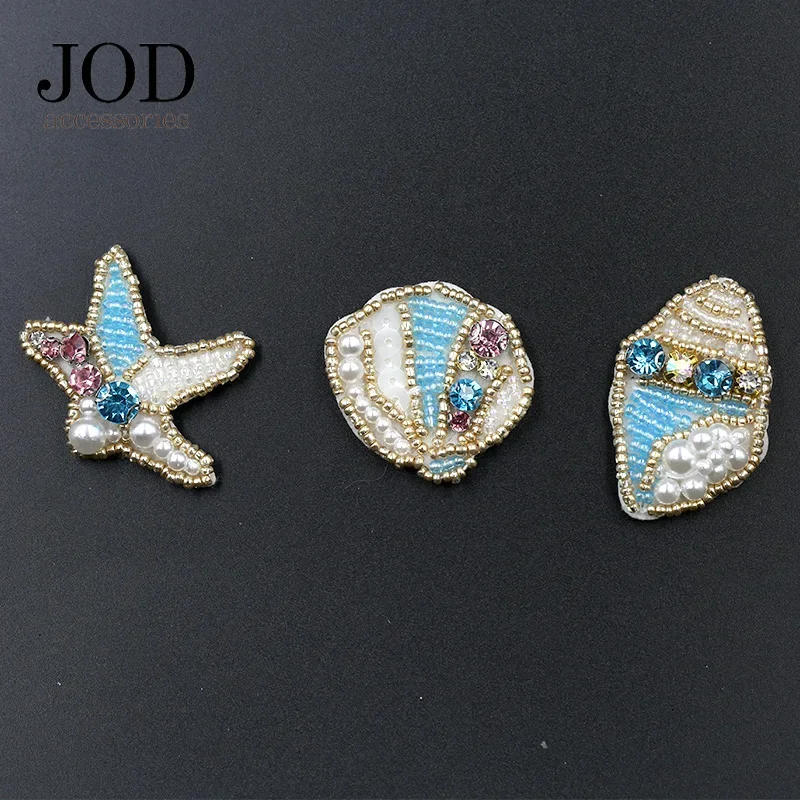 Жемчужная ракушка из бисера морская звезда пришить нашивки для одежды