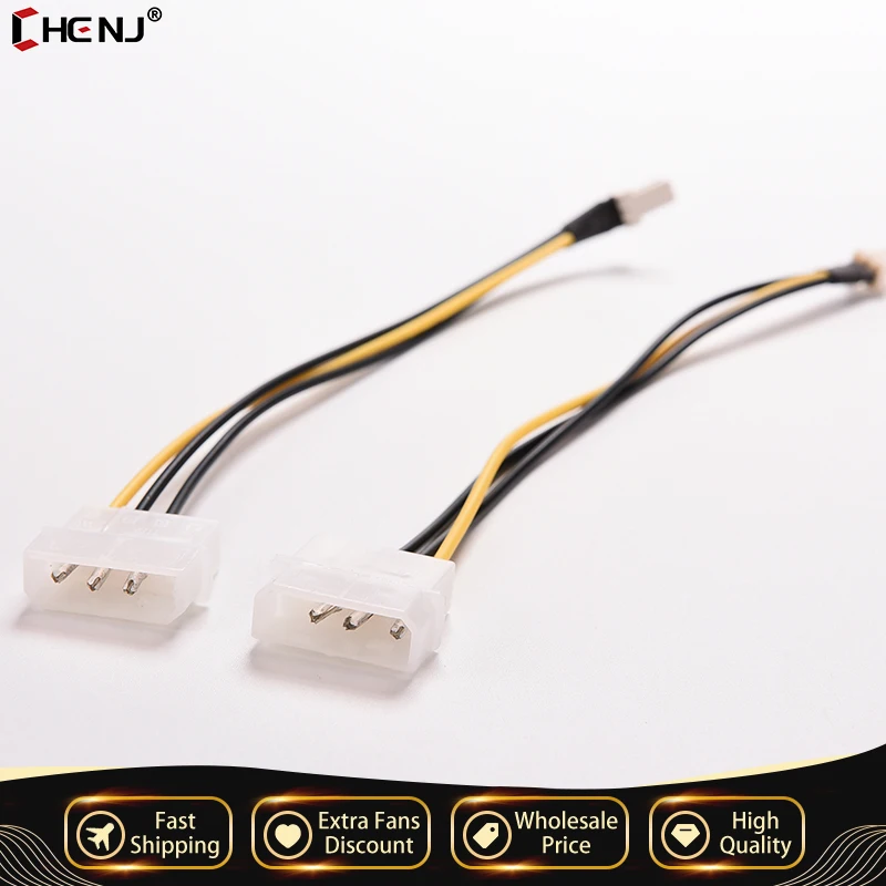

2 шт. 20 см 4 Pin Molex IDE к 3 Pin PC компьютерный чехол для процессора вентилятор разъем питания Кабельный адаптер высокого качества