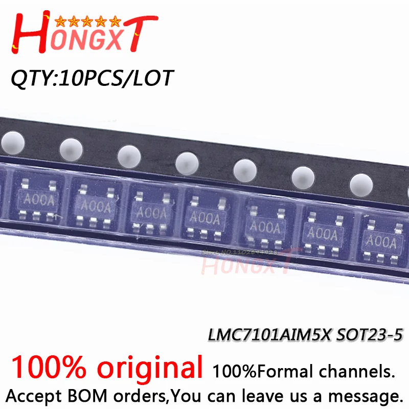 10 шт. 100% новый LMC7101 LMC7101AIM5X LMC7101A AOOA A00A LMC7101BIM5X LMC7101B AOOB A00B LMV7219M5X LMV7219 C14A SOT23-5.