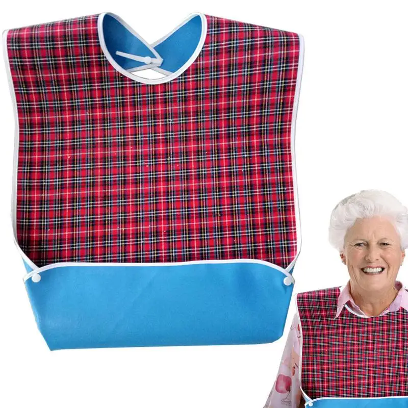 

Adult Waterproof Adult Mealtime Bib Cloth Protector Disability Aid Apron