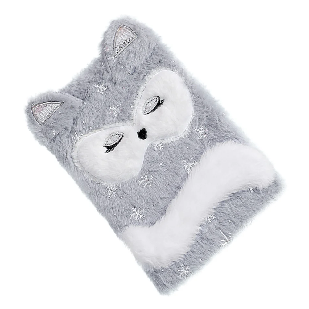 

Snowflake Fox Book Cartoon Foxes Notebook Student Diary Girl Gift Fluffy Plush Kids Presents Office accessories School