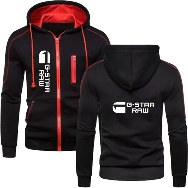 

2022 Casual Hoodie Men Zipper Hoodie Jacket Coat Hooded Sweatshirts Cotton Jacket Fashion Racing Clothes