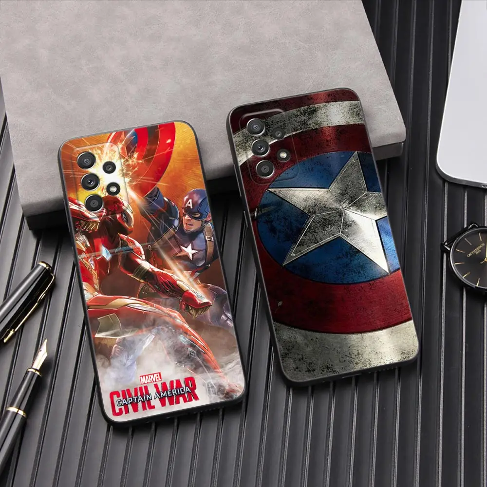 

Marvel Civil War Captain America Cover Galaxy A53 5G Case For Samsung A54 A52 A52S A51 A71 A73 A72 A41 A42 A91 A32 A33 Back Case