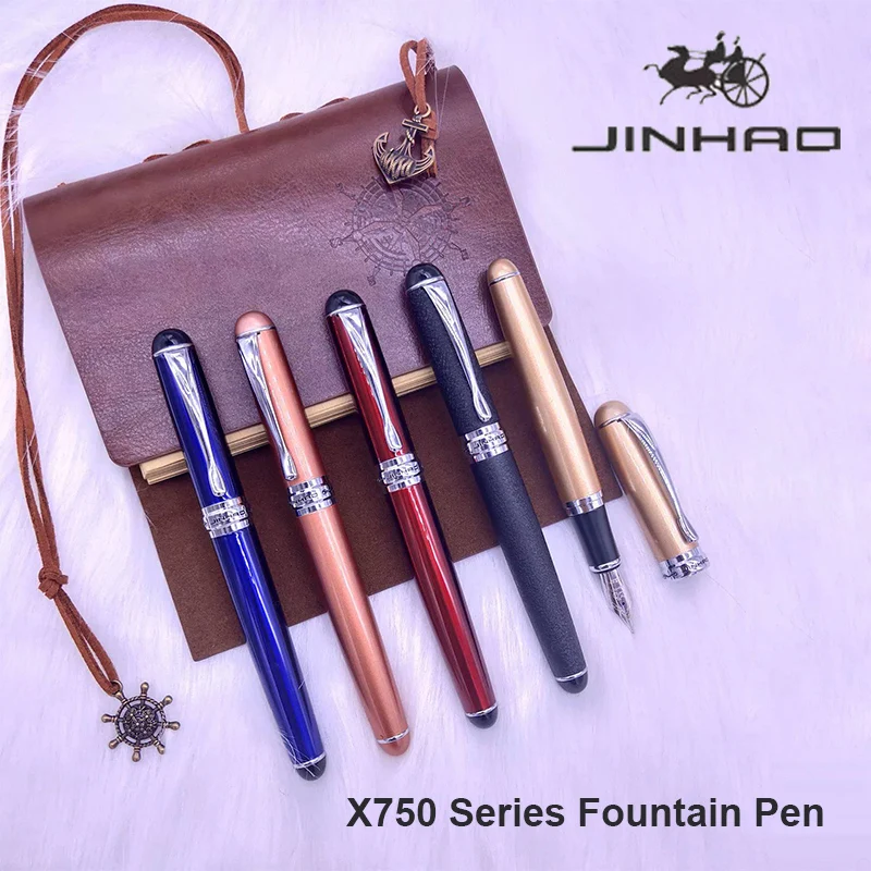 Фото Перьевая ручка Jinhao X750, высококачественная изысканный стиль, перо 18 кг, ручка для каллиграфии, студенческий учитель, произведения искусства, подпись, письмо, канцелярские принадлежности №1
