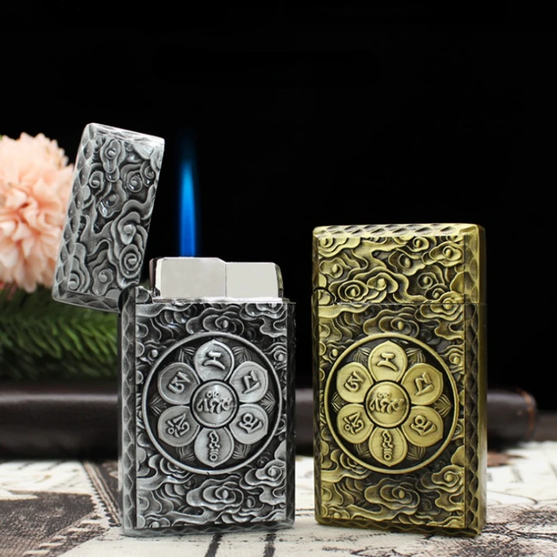 New type of three-dimensional relief technology direct impact lighter metal windproof cigarette lighter