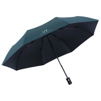 women men auto open windproof black car rain umbrella portable outdoor travel business sun uv parasol folding automatic umbrella