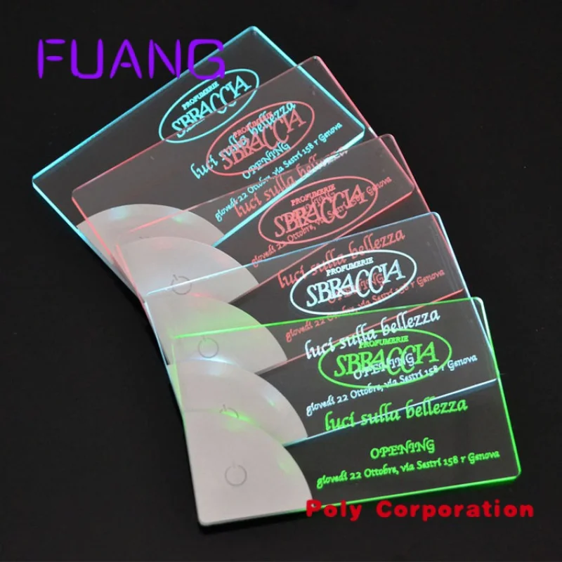 Led Light Up Customized Message Business Card