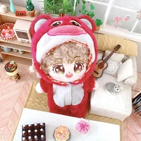 dollhouse miniature 20cm doll clothes bear baby plush dolls clothes for kid children play house doll decor doll accessories