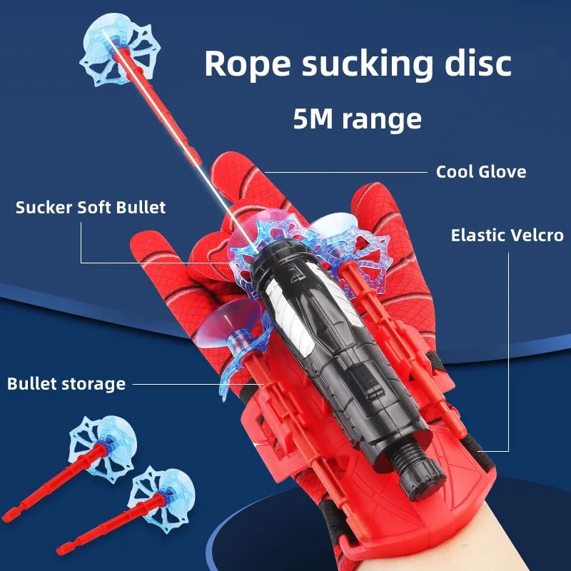 

Disney Anime Figure Wrist Launcher ML Legends Spiderman Shooters Toys Spider Man Cosplay Accessories Props Gloves Gift kids Toy