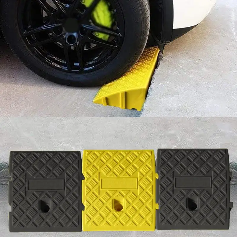 

Car Curb Ramp Heavy Duty Auto Wheel Driveway Ramps Portable PVC Tires Curb Slope Lightweight Threshold Ramp For Bike Motorcycle