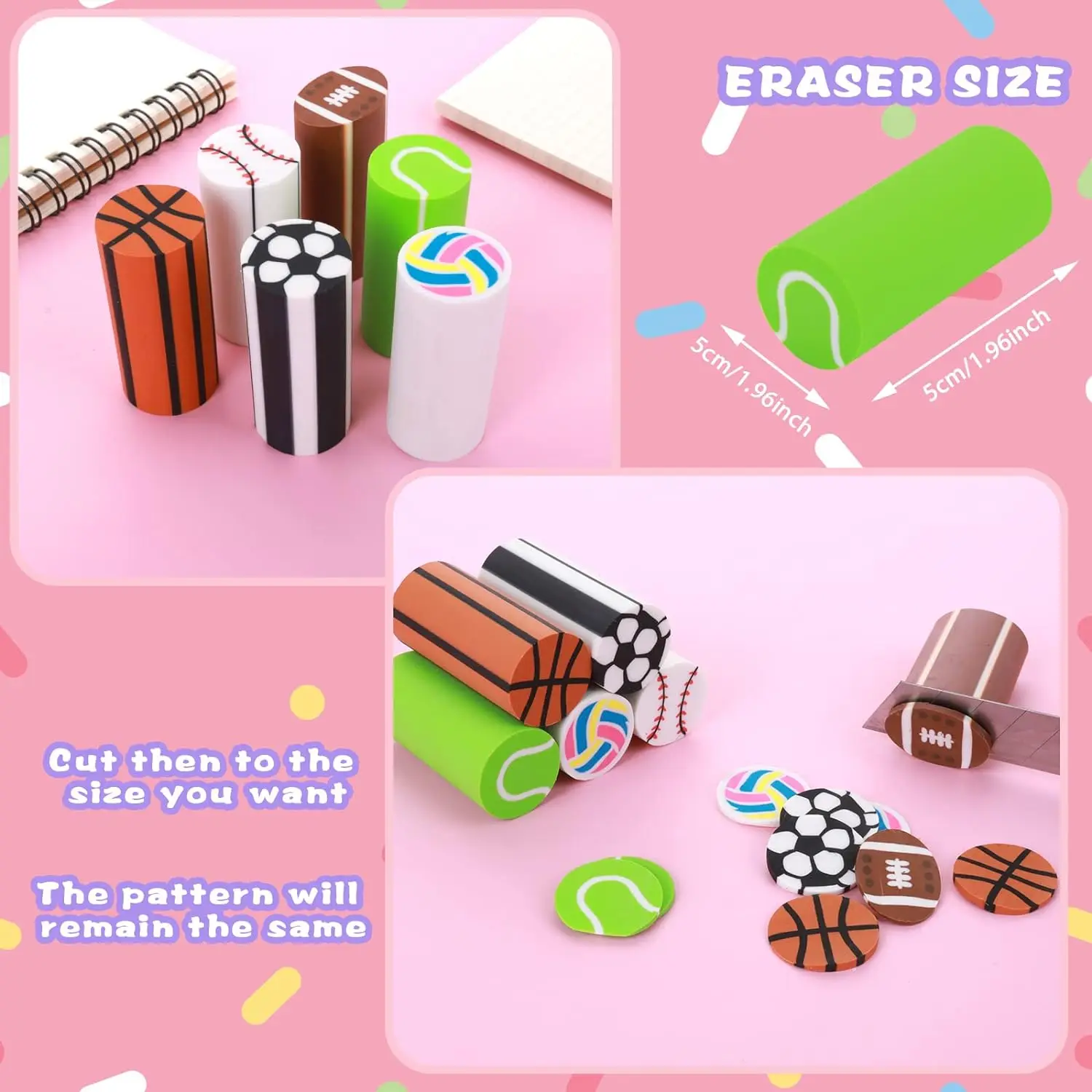 Рисунок 3 - Ластики с милыми мячиками