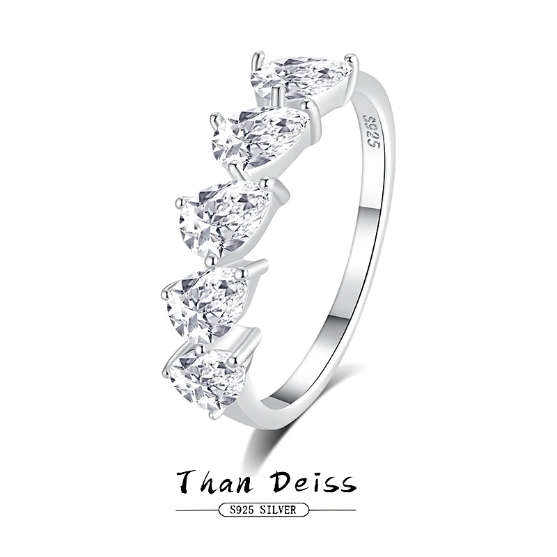 Женское ювелирное изделие из серебра 925 пробы с 5 косыми каплями