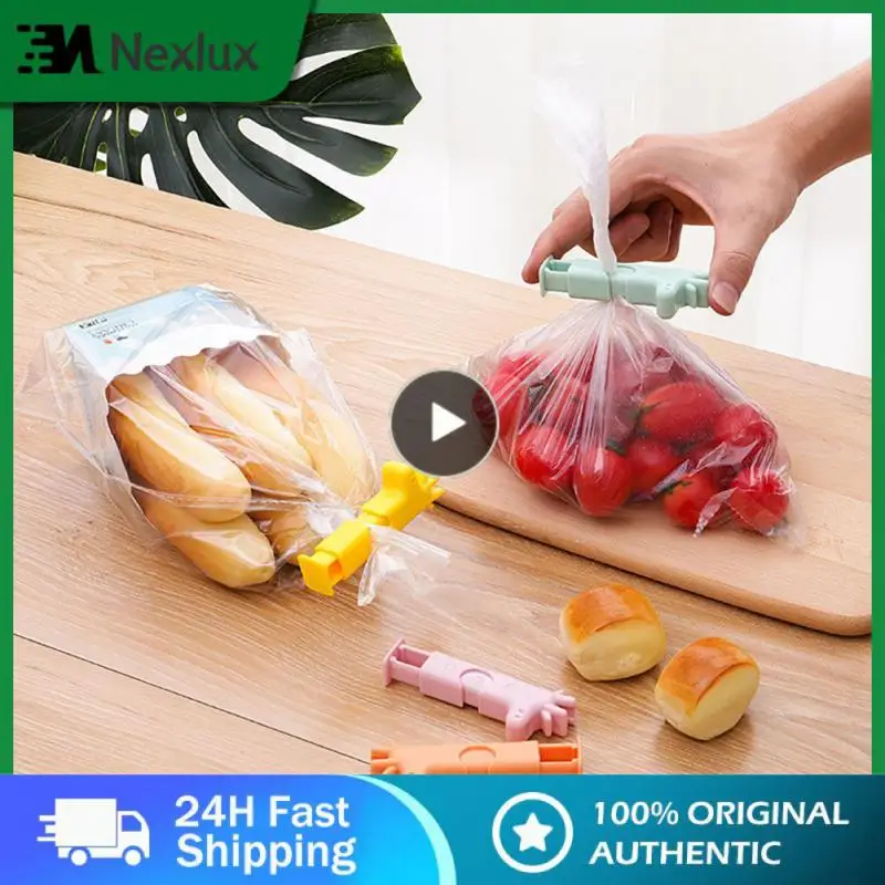

5/8/10PCS Cartoon Sealed Storage Clip Household Reusable Food Bag Clip Fresh-keeping Seal Moisture-proof Sealing Machine Mini