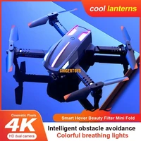 new k108 mini infrared obstacle avoidance drone with 4k profession dual camera dynamic lighting folding fixed height dron