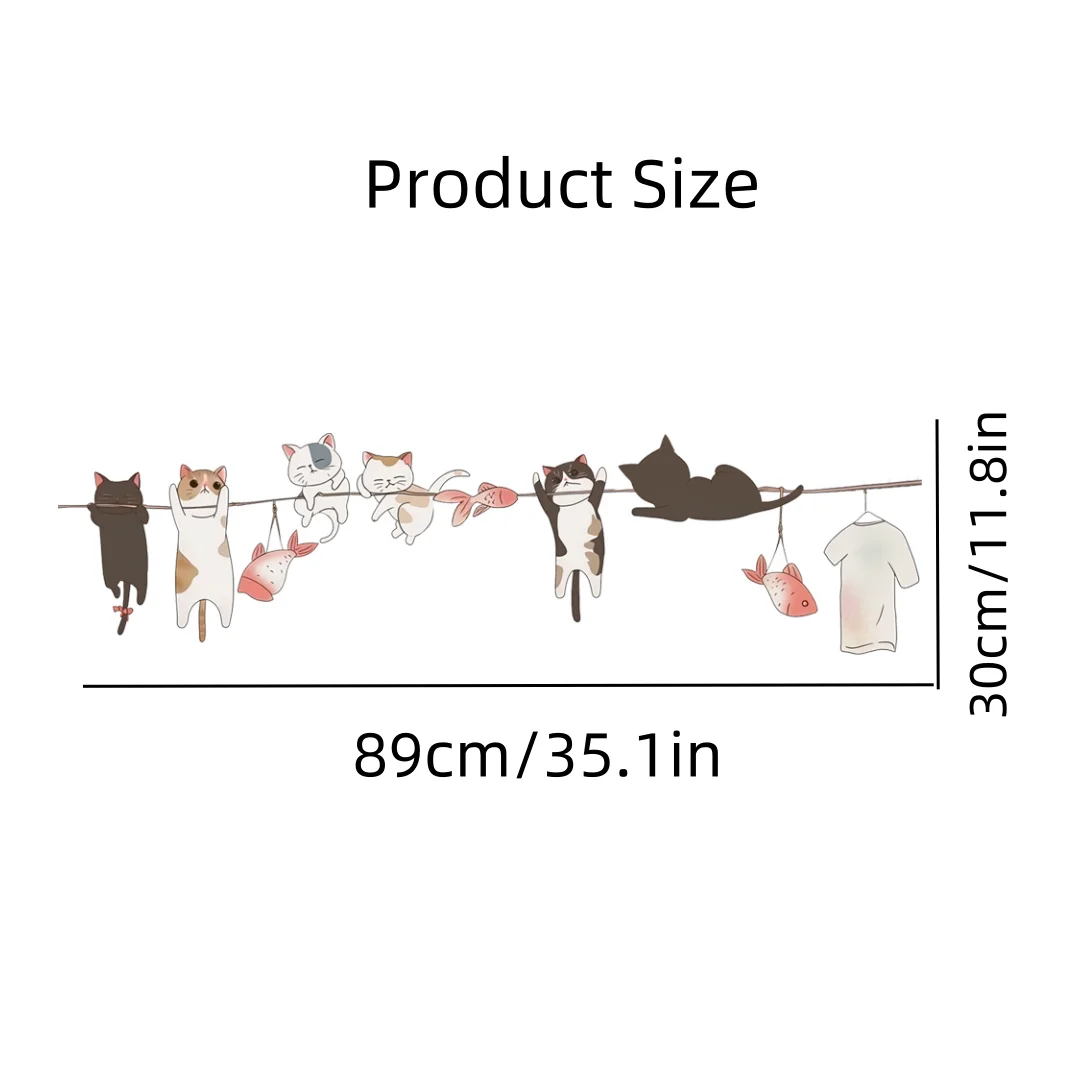 1 шт. декоративная водостойкая наклейка на веревку с изображением котят