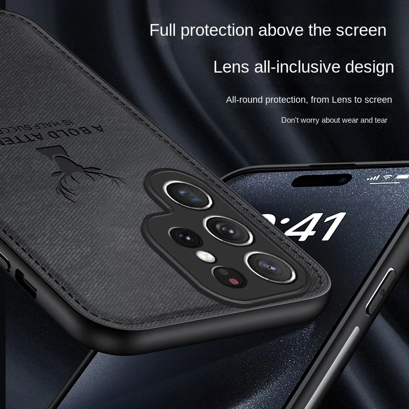 Ультратонкий чехол для Samsung Galaxy S23 S22 S21 S20 S10 S9 S8 Plus Мягкий тканевый защитный с