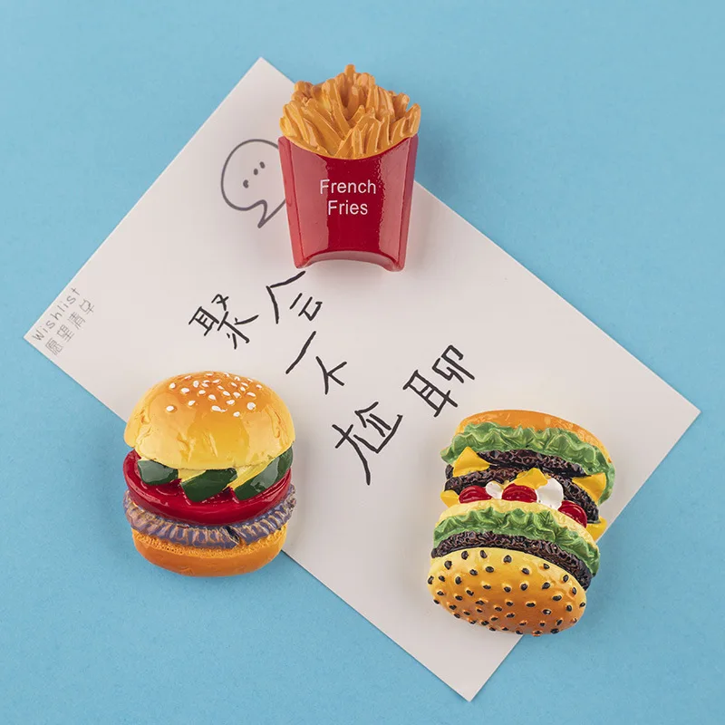 3D креативные магниты на холодильник еда искусственная тарелка для барбекю