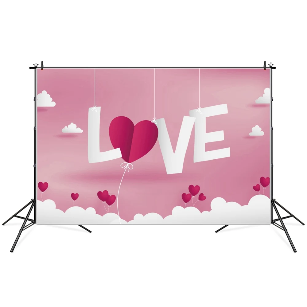 

Фон для фотосъемки на День святого Валентина Любовь сердца облака баннер постер украшение для вечерние фотосессия фотобудка фоны