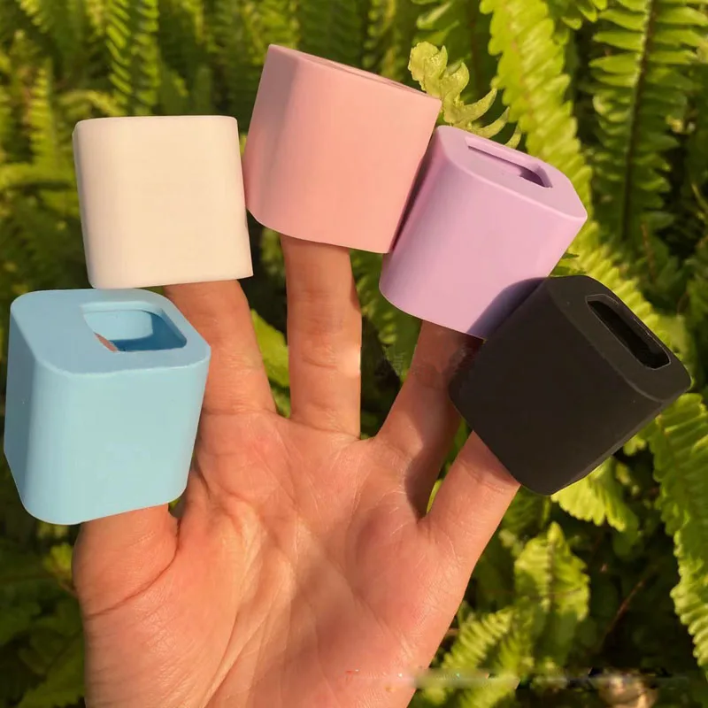 Однотонный прозрачный мягкий защитный чехол из ТПУ для зарядного устройства iPhone