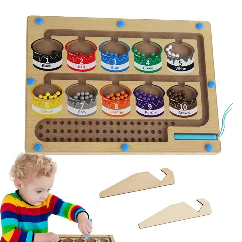 

Magnetic Color Matching Wooden Toys To Develop Fine Motor Skills Magnetic Color Sorting Matching Board Game Preschool Classroom