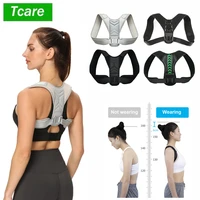 tcare adjustable posture corrector belt upper back brace clavicle support for providing pain relief from neck back shoulder