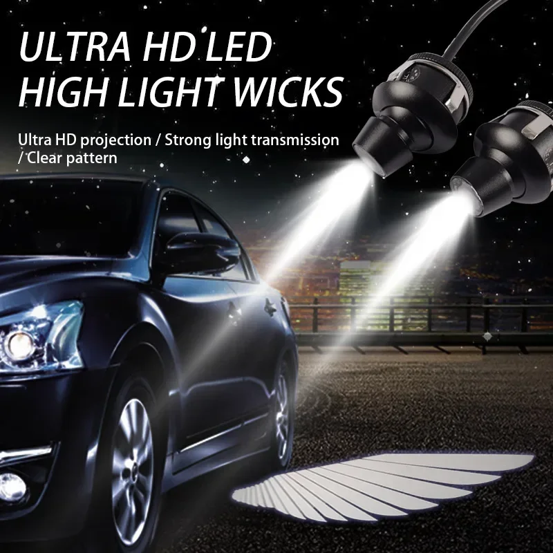 Универсальная автомобильная лампа с крыльями ангела декоративная атмосферная 12