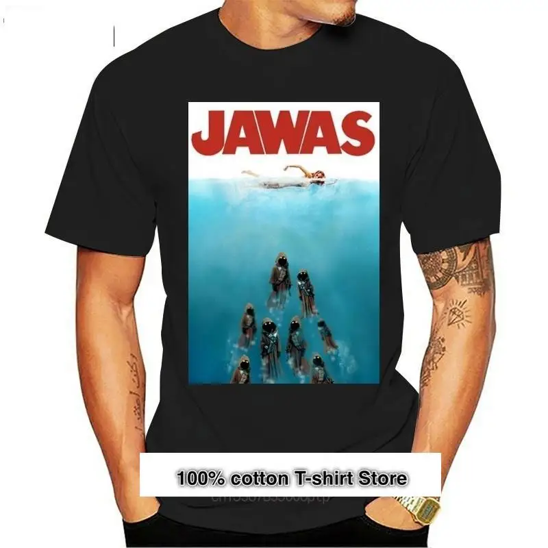 

Jawas-Camiseta con estampado de mandíbulas para hombre, camiseta divertida de parodia, regalos de Navidad, nueva