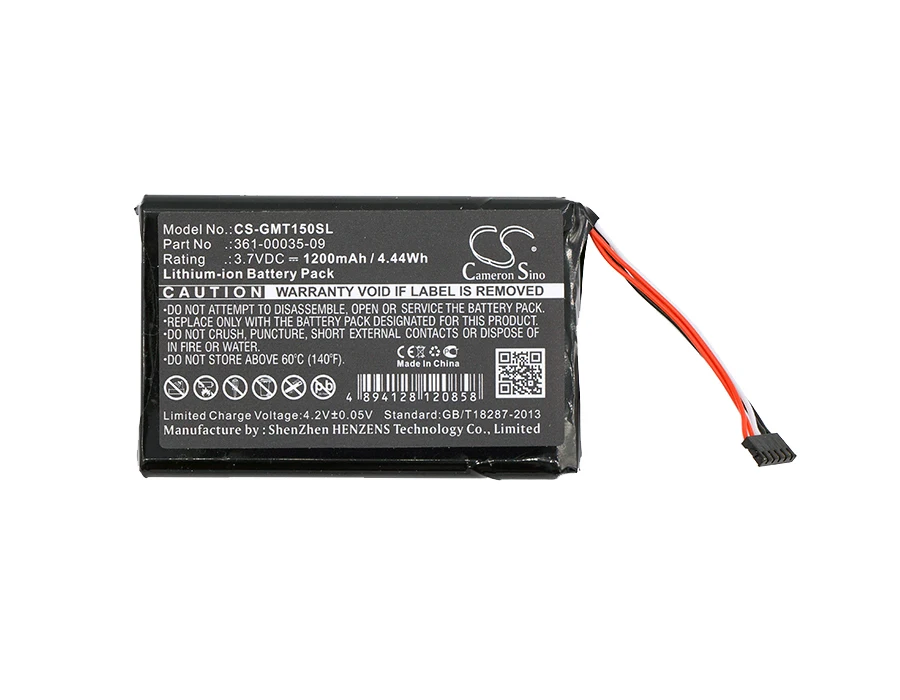 

Аккумулятор Cameron Sino 1200 мАч для Garmin TT 15 mini T 5 mini 010-11828-40 351-00035-09 361-00035-09