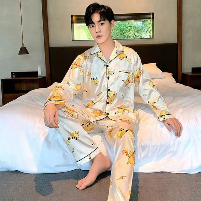 Lover Couple Pijama Spring Summer Homesuit for Men Women Long Pants Shorts Top Shirts Matching Pajamas Anime Japan Home Clothing