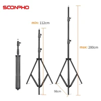 soonpho 280cm light stand heavy duty with 14 screw for photo studio flash diffuser tripods ring lamp softbox photography tripod