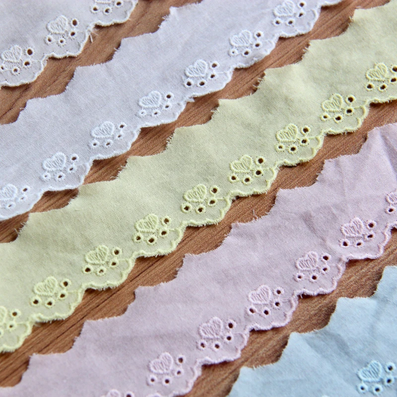 Французская кружевная ленточная Ткань 100% чистый хлопок гипюр отделка своими