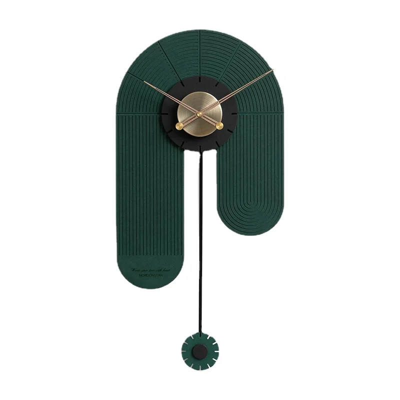 

Mechanism Large Wall Clock Modern Design Pendulum Green Nordic Giant Wall Clock Luxury Bedroom Orologio Da Parete Home Decor