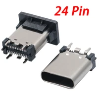 micro usb 3 1 24 pin interface pin lengthened vertical full sticker female 90 degrees type c jack plug socket connector